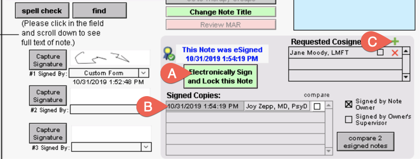 C. You Can Request Cosigners By Clicking The Green + Sign.